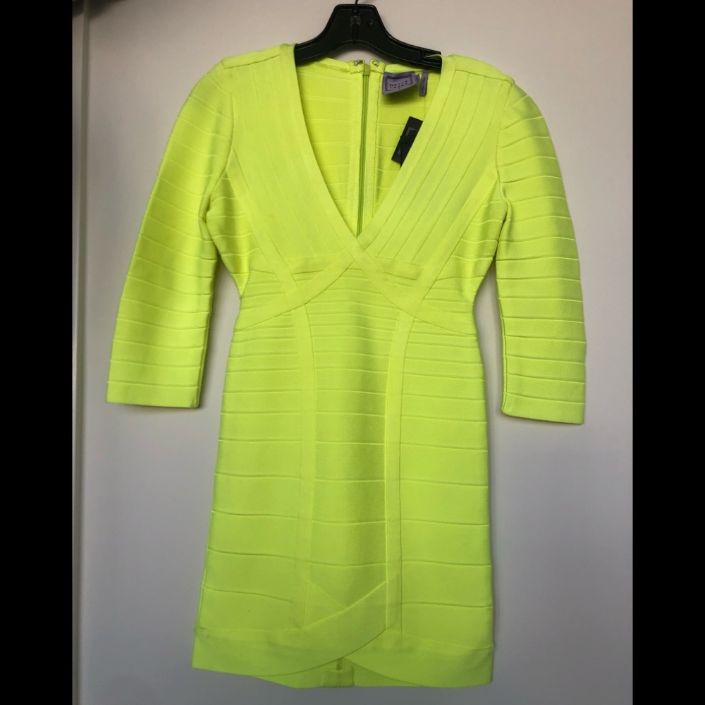 Herve Leger highlighter bandage dress